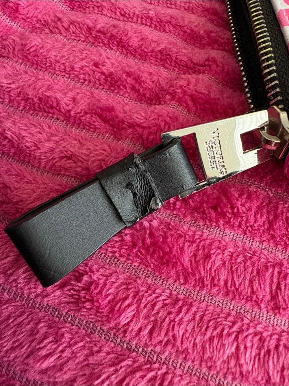 Victoria’s Secret pink neon love VS makeup bag